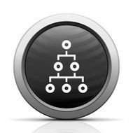 Organization Chart icon on a round button - Elect Series N4