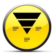 Pyramid icon on a round button - Curve Series N10