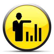 Businessman icon on a round button - Curve Series N15