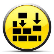 Wall icon on a round button - Curve Series