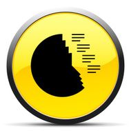 Coxcomb Chart icon on a round button - Curve Series N4