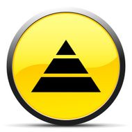 Pyramid icon on a round button - Curve Series N11