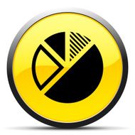 Pie Chart icon on a round button - Curve Series N6