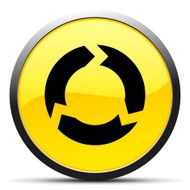 Chevron Chart icon on a round button - Curve Series N10