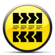 Flowchart icon on a round button - Curve Series N10