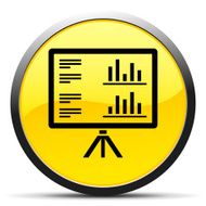 Projection Screen icon on a round button - Curve Series N4