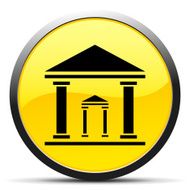 Bank icon on a round button - Curve Series N8