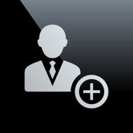 Businessman icon on a black background - Core Series N14