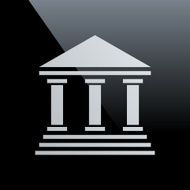 Bank icon on a black background - Core Series N7
