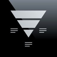 Pyramid icon on a black background - Core Series N10