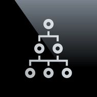 Organization Chart icon on a black background - Core Series N4