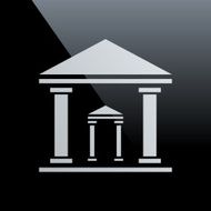 Bank icon on a black background - Core Series N8