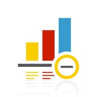 Bar Graph icon on a white background - Color Series N16