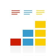 Bar Graph icon on a white background - Color Series N17