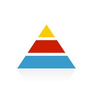 Pyramid icon on a white background - Color Series N11