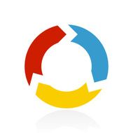 Chevron Chart icon on a white background - Color Series N10