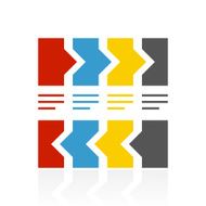 Flowchart icon on a white background - Color Series N10