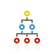 Organization Chart icon on a white background - Color Series N3