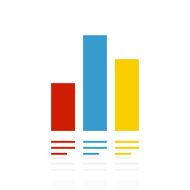 Bar Graph icon on a white background - Color Series N18