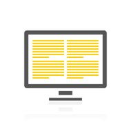 Computer Monitor icon on a white background - Color Series