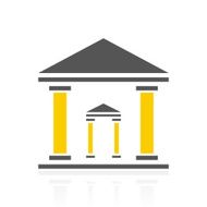 Bank icon on a white background - Color Series N8