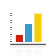 Bar Graph icon on a white background - Color Series N19