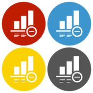 Bar Graph icon on circle buttons - Circle Series N16