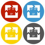 Chevron Chart icon on circle buttons - Circle Series N9