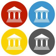 Bank icon on circle buttons - Circle Series N7