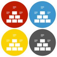 Pyramid icon on circle buttons - Circle Series N9