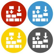 Wall icon on circle buttons - Circle Series