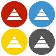 Pyramid icon on circle buttons - Circle Series N11