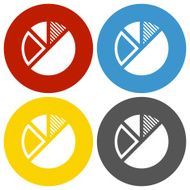 Pie Chart icon on circle buttons - Circle Series N6