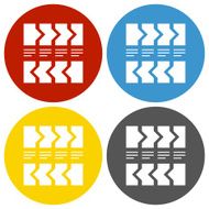 Flowchart icon on circle buttons - Circle Series N10