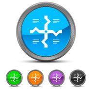 Flowchart icon on circle buttons - Circled Series N8