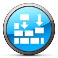 Wall icon on a round button - Bright Series