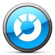 Donut Chart icon on a round button - Bright Series N3
