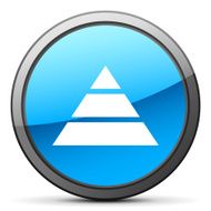 Pyramid icon on a round button - Bright Series N11