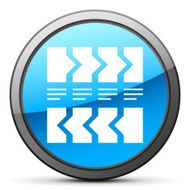 Flowchart icon on a round button - Bright Series N10