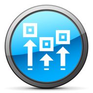 Logistics icon on a round button - Bright Series N7