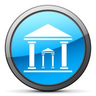 Bank icon on a round button - Bright Series N8