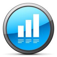 Bar Graph icon on a round button - Bright Series N20