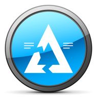 Chevron Chart icon on a round button - Bright Series N11