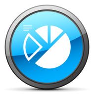 Pie Chart icon on a round button - Bright Series N7