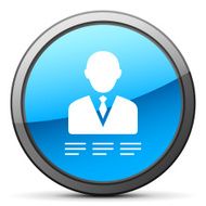 Businessman icon on a round button - Bright Series N20