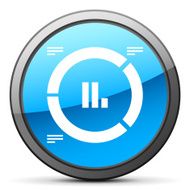 Donut Chart icon on a round button - Bright Series N4