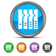 Flowchart icon on circle buttons - Circled Series N10