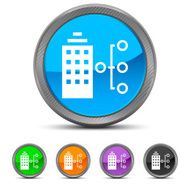 Office Building icon on circle buttons - Circled Series N2