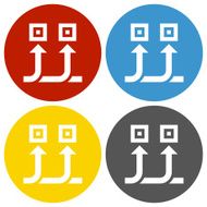 Conveyor icon on circle buttons - Circle Series N2