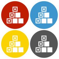 Logistics icon on circle buttons - Circle Series N9